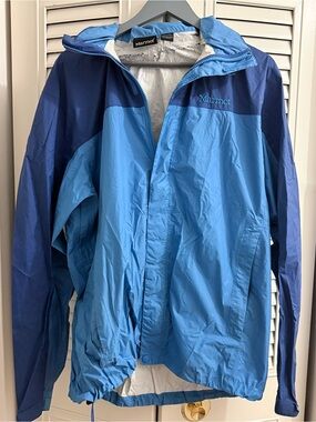 Marmot Two-Tone Blue Lightweight Rain Jacket